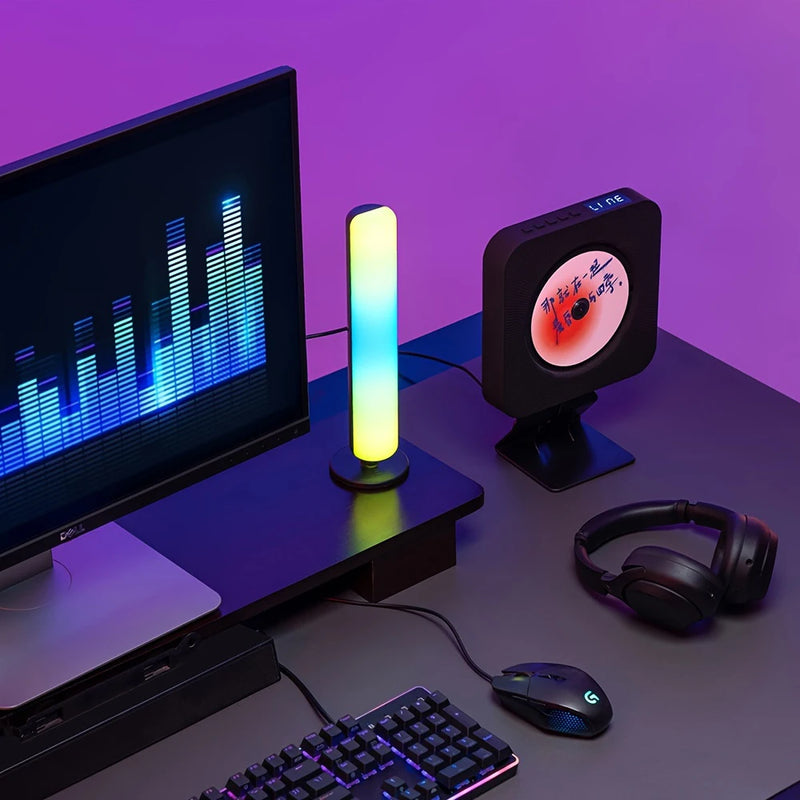 Barra de LED RGB com Sensor de Som - Iluminação Reagente à Música