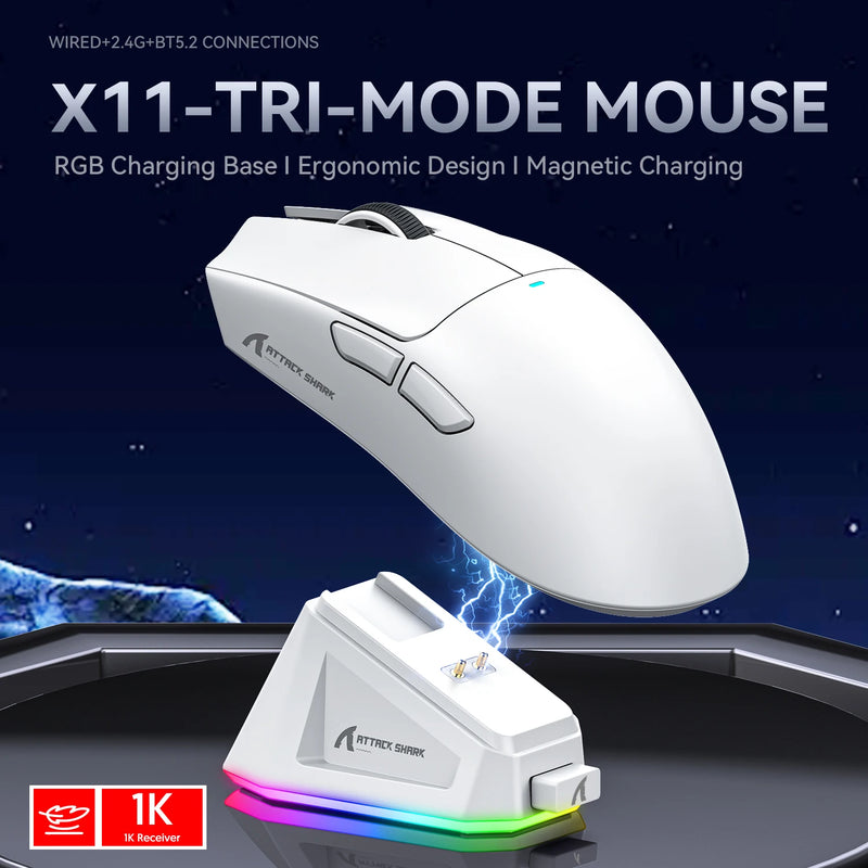 Mouse Gamer Attack Shark X11: Precisão Extrema para Vitórias Épicas